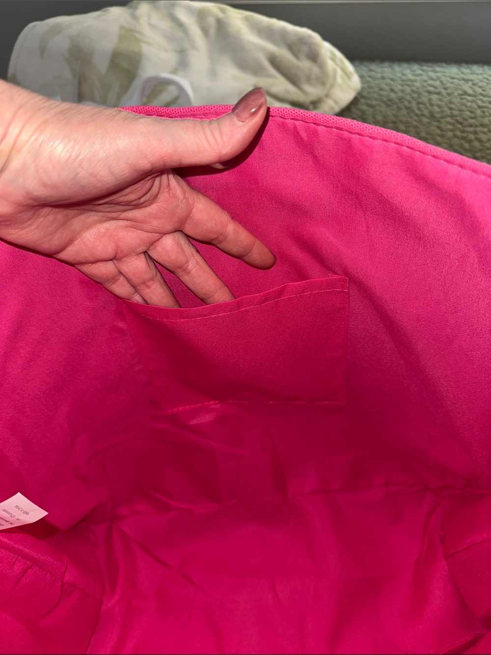 Bright Pink Rhinestone 'BEACH' Canvas Tote - Picture 9 of 10